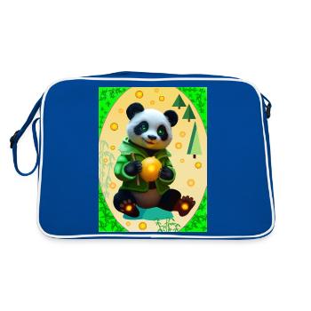 Charming Panda - Retro Bag - blue/white - Back
