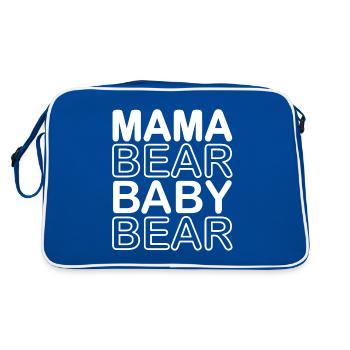 Maman Ours Bébé Ours - Sac Retro - bleu/blanc - Dos