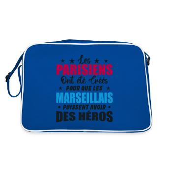 Parisiens Vs Marseillais Humour et drôles - Sac Retro - bleu/blanc - Dos
