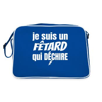 fêtard qui déchire - Sac Retro - bleu/blanc - Dos