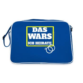 Das Wars - Retro Tasche - Blau/Weiß - Hinten