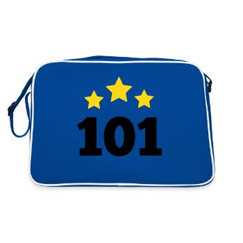 101 Years Star - 101st Anniversary Gift - Retro Bag - blue/white - Back