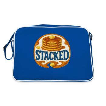 Stacked Pancakes - Retro Bag - blue/white - Back