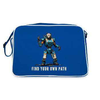 Find Your Own Path 2 - Retro Bag - blue/white - Back