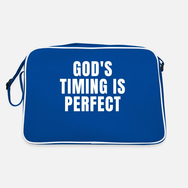 Le timing de Dieu est parfait - Citations chrétiennes Sac Retro