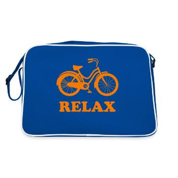 Relax - Conception de vélos - Sac Retro - bleu/blanc - Dos