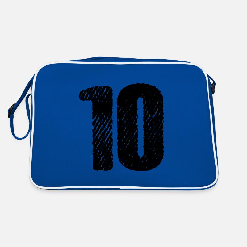10 Zahl Trikot Retro Tasche