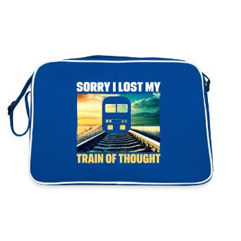 Voie de locomotive de conducteur de train Drôle d’idée cadeau - Sac Retro - bleu/blanc - Dos