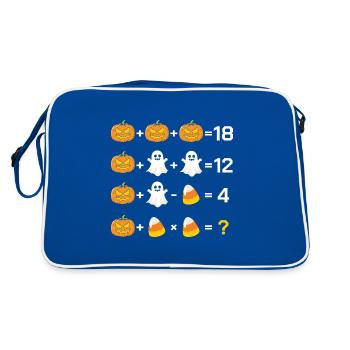 Skull Horror Halloween Cadeau - Sac Retro - bleu/blanc - Dos