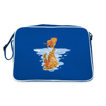 CatReflectTiger Shirt - Retro Bag - blue/white - Back
