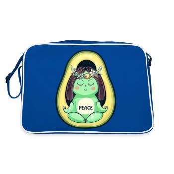 Avocado Hippie Peace 70s - Retro Bag - blue/white - Back