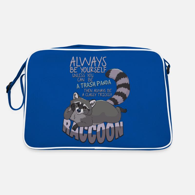Sei immer du selbst sei Waschbär Retro Tasche