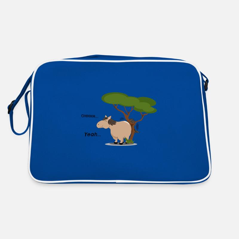 Dickes Pferd schrubbt seinen Po Retro Tasche