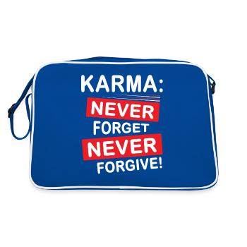 KARMA never forget never forgive - Retro Bag - blue/white - Back