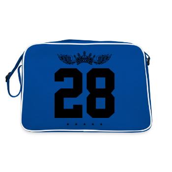 28 Couronne numérique - Sac Retro - bleu/blanc - Dos