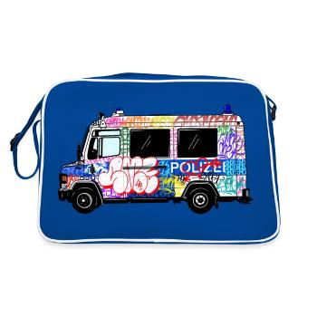 WANNE by Supa Smooth Shirts - Retro Tasche - Blau/Weiß - Hinten