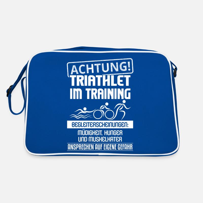 Triathlon Triathlet - Retro Tasche - Blau/Weiß