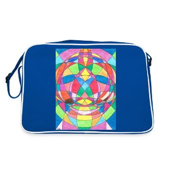 Guérison des chakras - Sac Retro - bleu/blanc - Dos