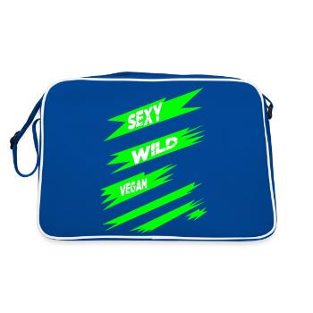 banana cool health animal welfare calf animal husbandry - Retro Bag - blue/white - Back