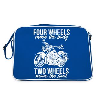 HD Bike - T-SHIRT DEUX ROUES - Sac Retro - bleu/blanc - Dos