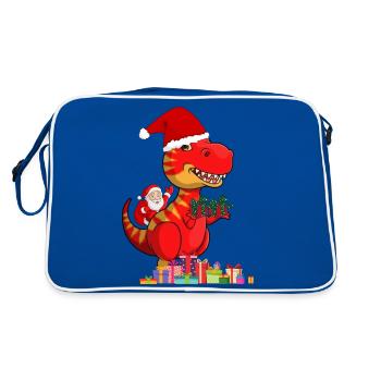 Pere Noel dinosaur - Retro Bag - blue/white - Back
