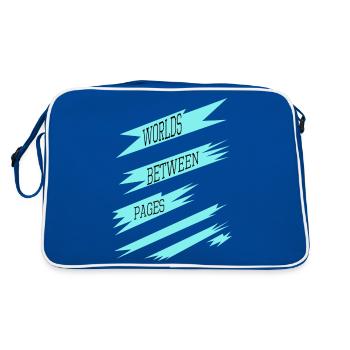 Reading Lists Jokes Literary Community - Retro Bag - blue/white - Back