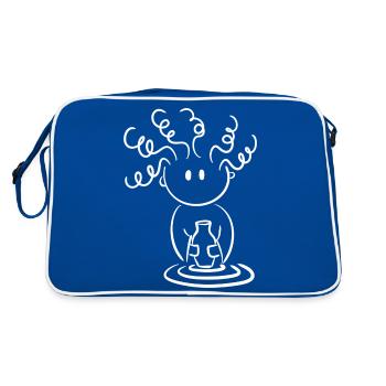 Céramiste Céramique Argile Poterie Céramique - Sac Retro - bleu/blanc - Dos