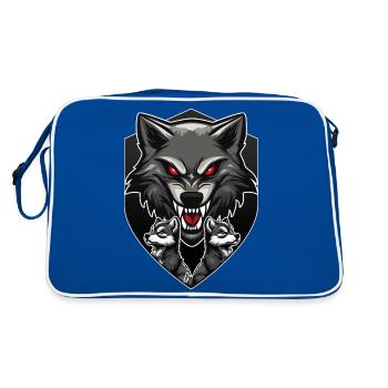 Gamer Are Never Alone - Retro Tasche - Blau/Weiß - Hinten