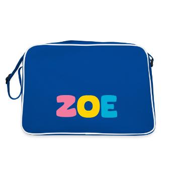 Nom - Zoé - Sac Retro - bleu/blanc - Dos