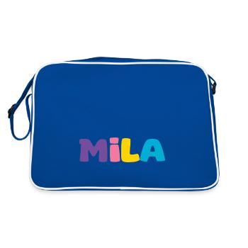 Nom - Mila - Sac Retro - bleu/blanc - Dos