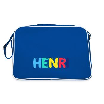 Nom - Henri - Sac Retro - bleu/blanc - Dos