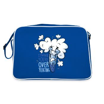 Vous réagissez de manière excessive au chimiste nerd du cadeau cholérique - Sac Retro - bleu/blanc - Dos
