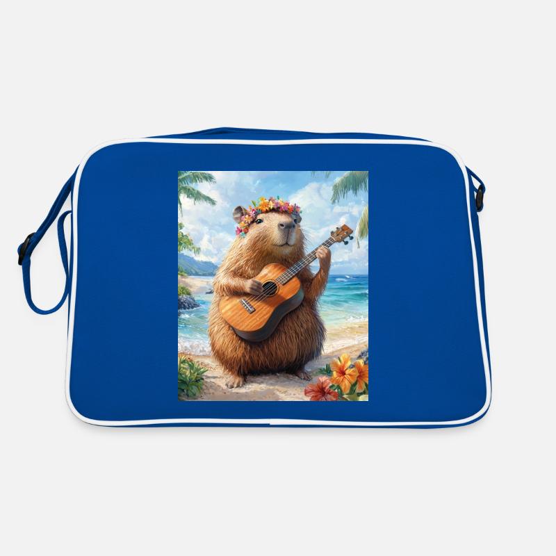 Capybara Hawaii Beach Guitar Retro Tasche