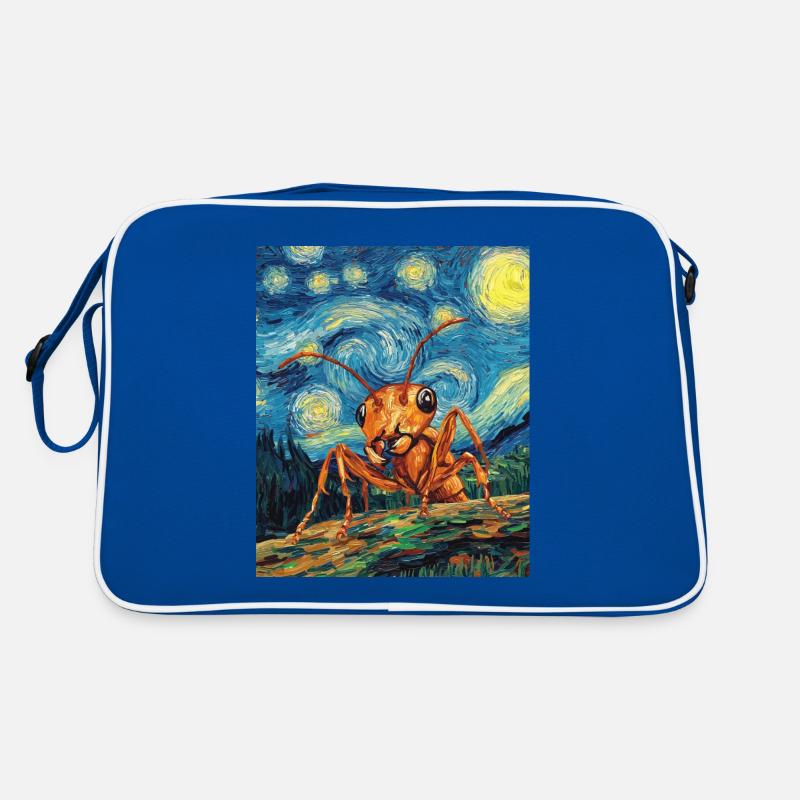 Fourmi nuit étoilée style van gogh Sac Retro