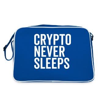 Crypto ne dort jamais - Sac Retro - bleu/blanc - Dos