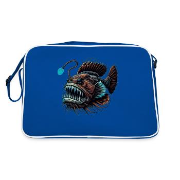Frogfish Frogfish Anglerfish Angler - Retro Bag - blue/white - Back