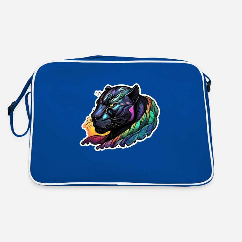 Panther - Retro Tasche - Blau/Weiß