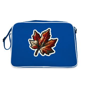 autumn, foliage, leaf, season, october, weather - Retro Bag - blue/white - Back