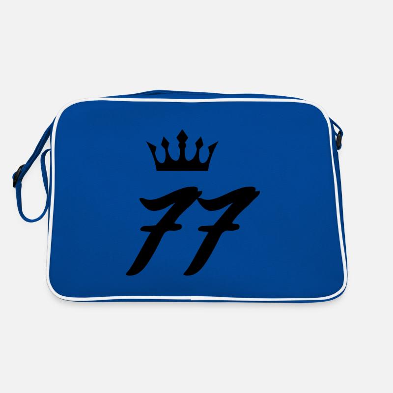 77 Zahl Krone Retro Tasche