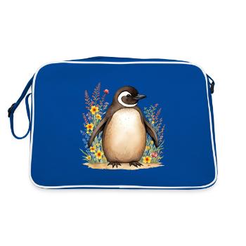 Pingouin mignon - Sac Retro - bleu/blanc - Dos