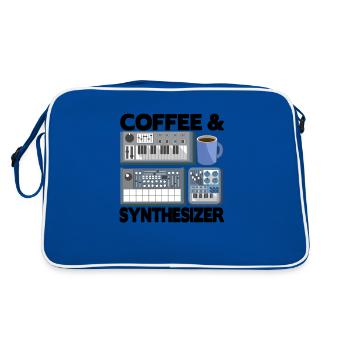 Synthétiseur modulaire Synthé Analogique Café Café - Sac Retro - bleu/blanc - Dos