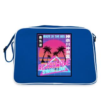 Vaporwave Aesthetic Style 80th MC Plunderphonics - Sac Retro - bleu/blanc - Dos
