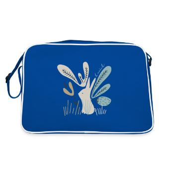 Lapin au pays des merveilles de l'hiver - Sac Retro - bleu/blanc - Dos