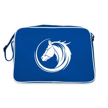 Cheval Équitation Équitation Sport équestre Tribal - Sac Retro - bleu/blanc - Dos
