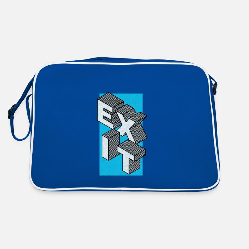 Exit - take the exit in blue - Retro Bag - blue/white