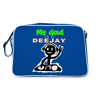 Ref.: MYDAD-DEEJAY - Retro Tasche - Blau/Weiß - Hinten