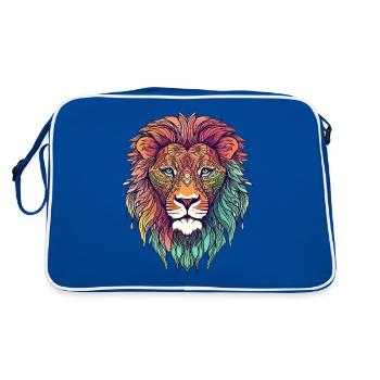 Lion - Retro Bag - blue/white - Back