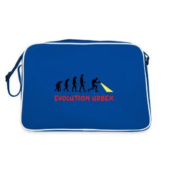 Evolution Urbex - Retro Tasche - Blau/Weiß - Hinten
