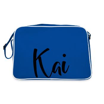 Name - Kai - Retro Bag - blue/white - Back