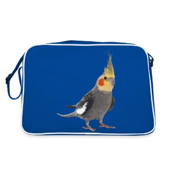 Nymph Cockatoo - Retro Bag - blue/white - Back